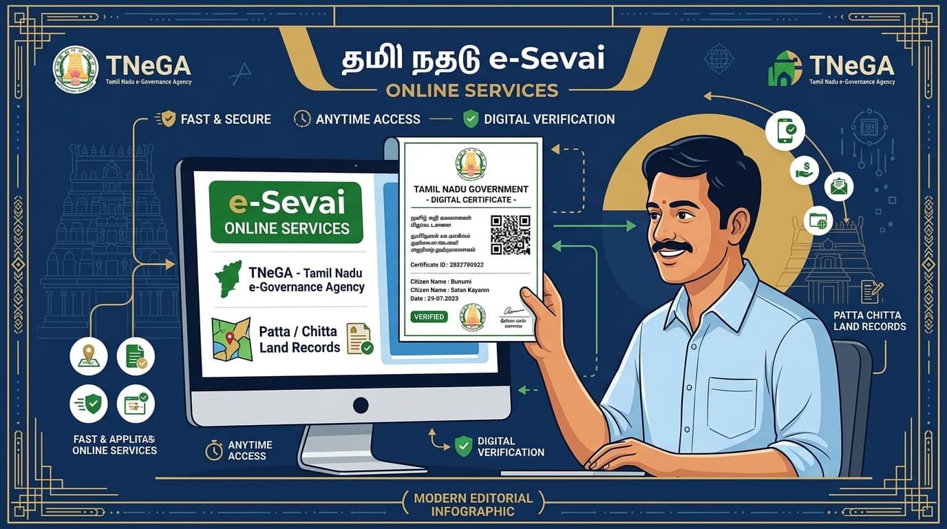 Tamil Nadu e-Sevai Digital Certificates and Patta Chitta Guide