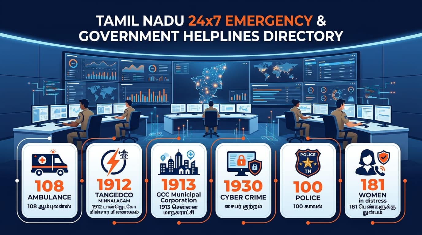 Tamil Nadu Emergency Helplines